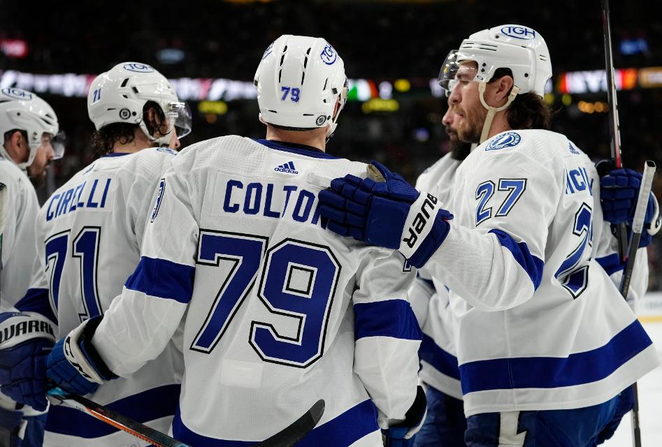 Tampa Bay Lightning forward Ross Colton (79) during the second